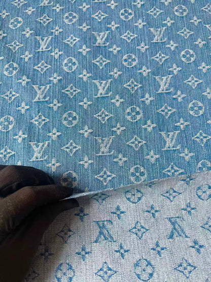 Fashion Bamboo Joint Wash LV Denim Fabric For Sewing Clothing,Bag ,Sneaker Upholstery Goods