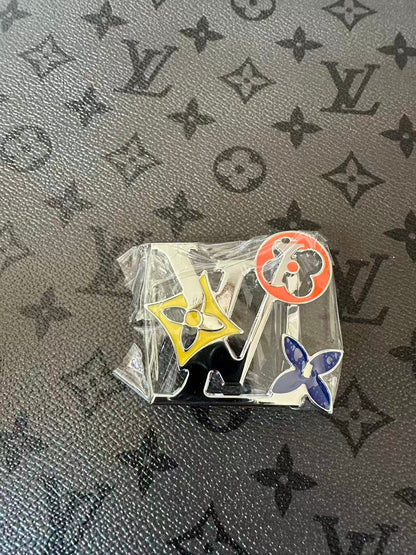 Fashion Sliver Colorful 4CM LV Steel Belt Head ,Belt Buckle For Handmade Leather Belt