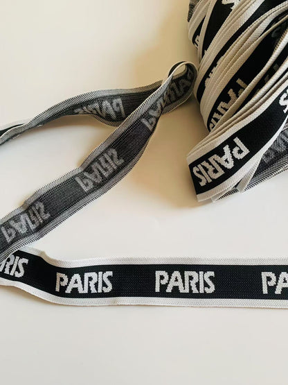 Fashion 4CM Paris Design Straps ,Jacquard Ribbon Embroidery For Custom Apparel,Clothing By Yard