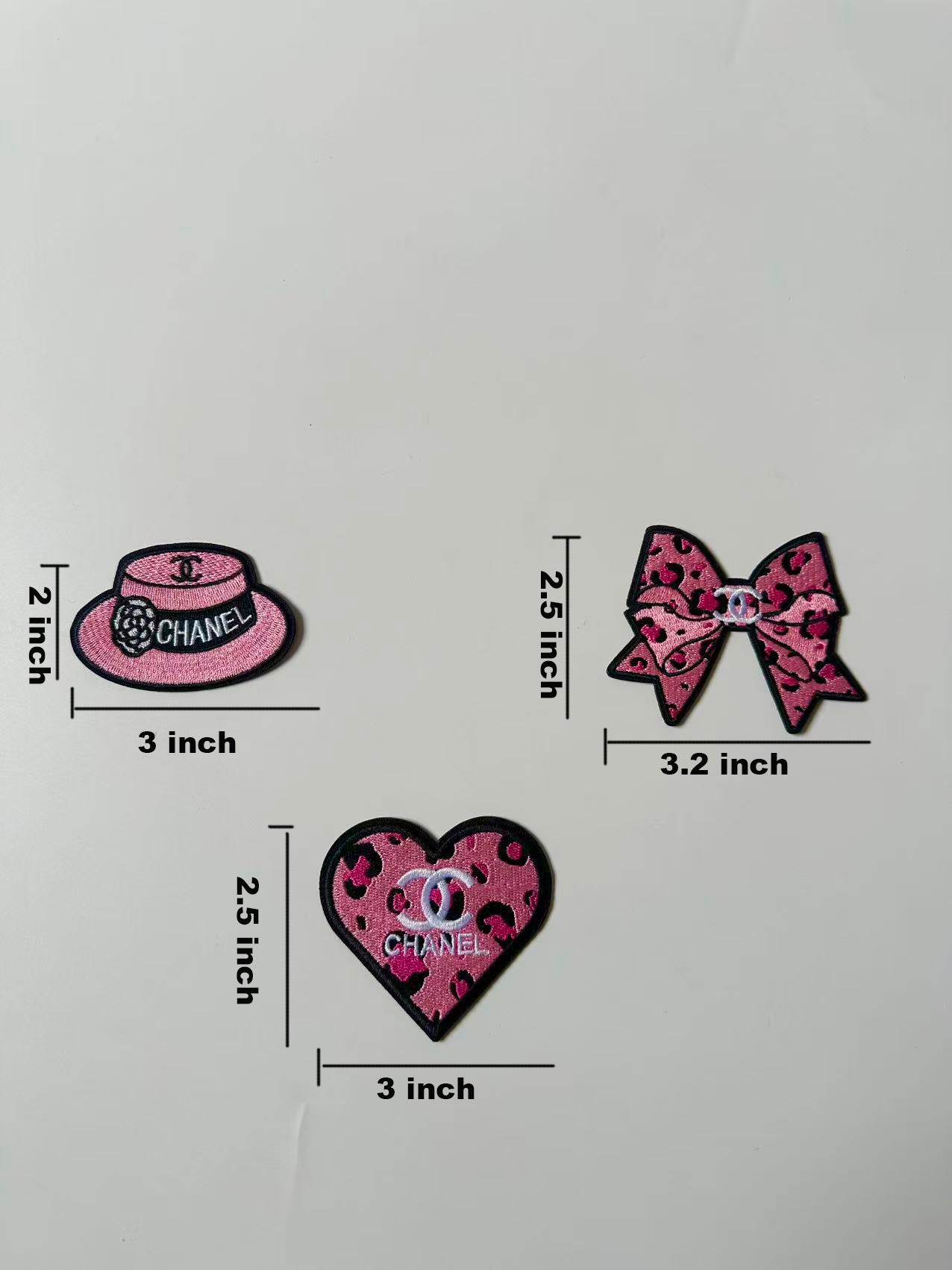 Craft Embroidery Pink Dior Jacquard Patches For Customized Apparel