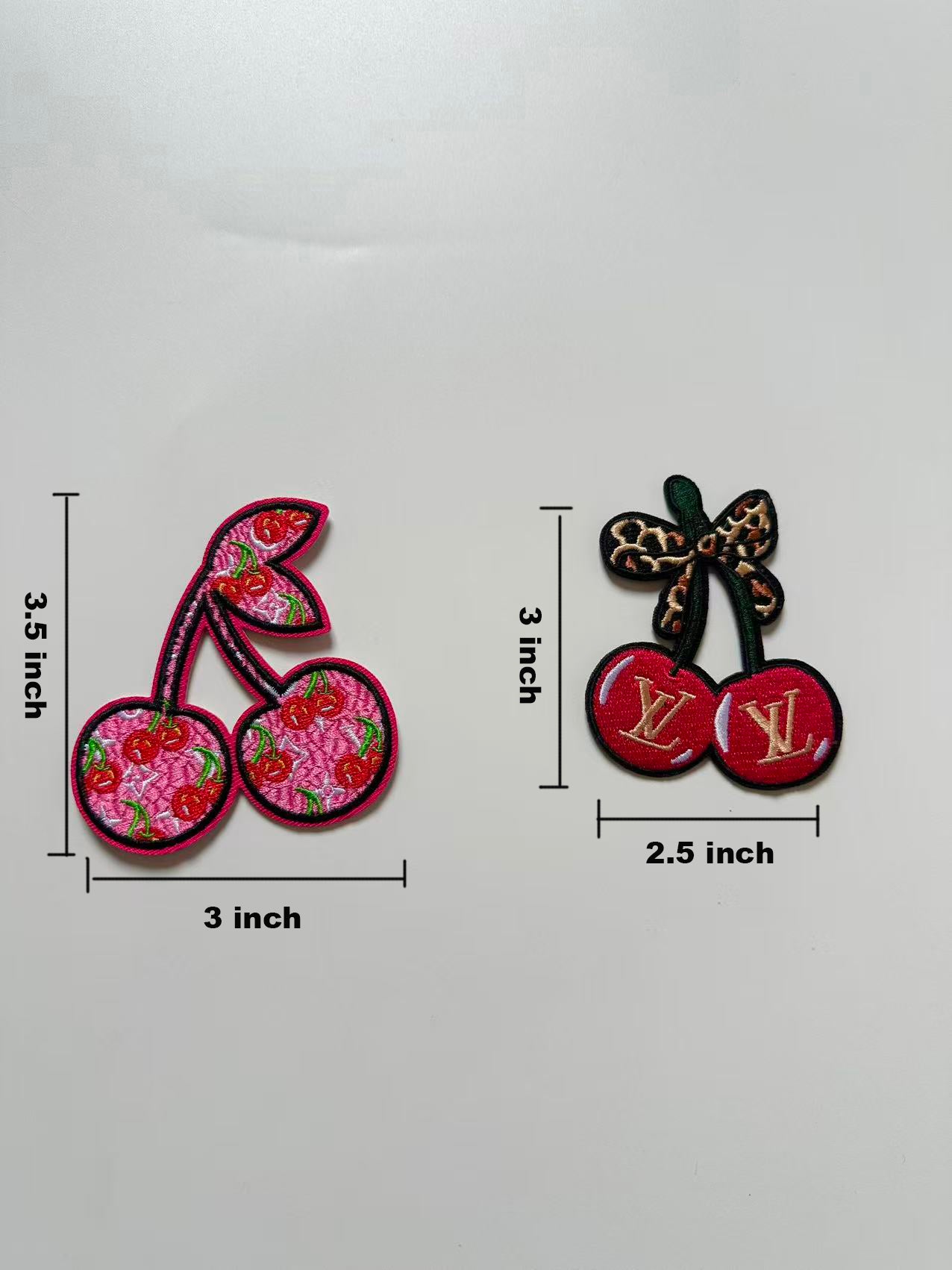 Craft Embroidery LV Cherry Jacquard Patches For Customized Jacket
