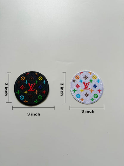 Craft Embroidery LV Circle Jacquard Patches For Customized Clothing