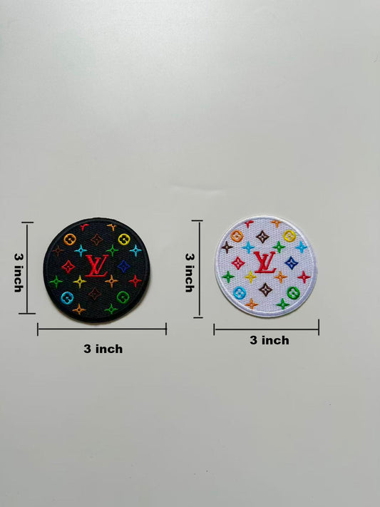 Craft Embroidery LV Circle Jacquard Patches For Customized Clothing