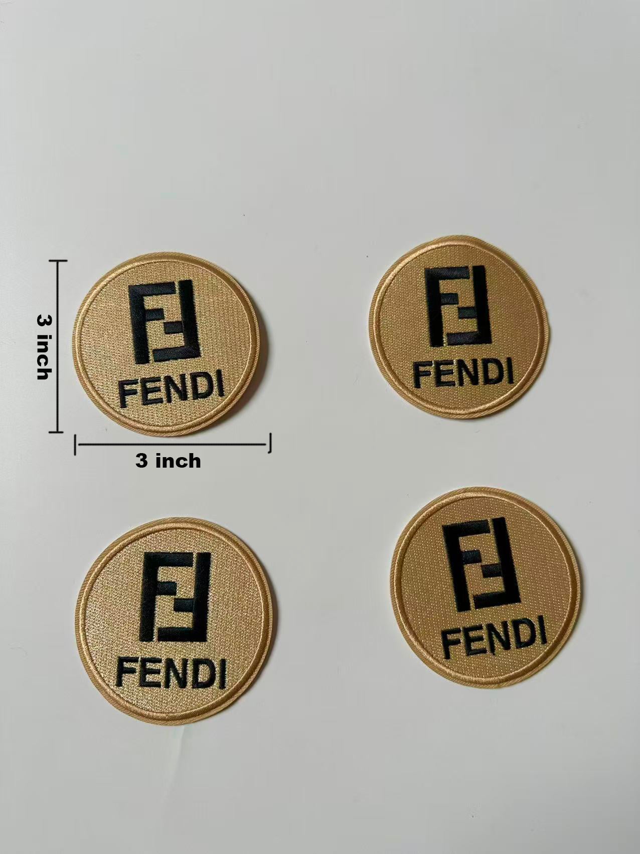 Craft Embroidery Fendi Jacquard Patches For Customized Clothing