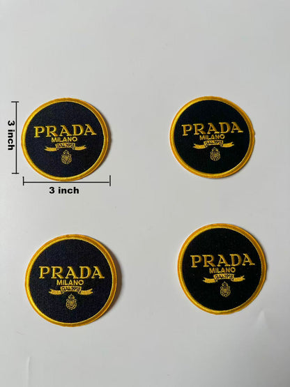 Craft Embroidery Prada Jacquard Patches For Customized Clothing