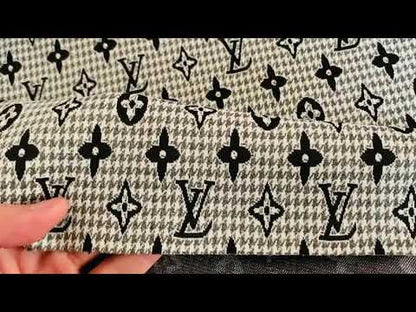 Craft Gray LV Knitting Jacquard Cloth Fabric For Handmade Apparel ,Clothing ,Sneaker Upholstery Goods By Yard