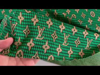 Craft Green LV Knitting Jacquard Cloth Fabric For Handmade Apparel ,Clothing ,Sneaker Upholstery Goods By Yard