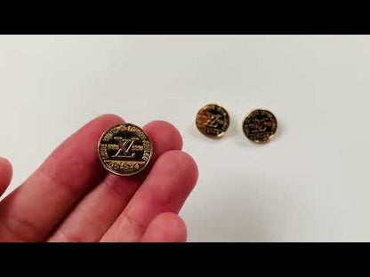 Fashion 0.7 inch LV Gold Button For Handmade Clothing