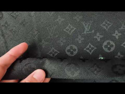 Fashion Black LV Jacquard Cloth Fabric For Handmade Sneaker,Upholstery And Apparel