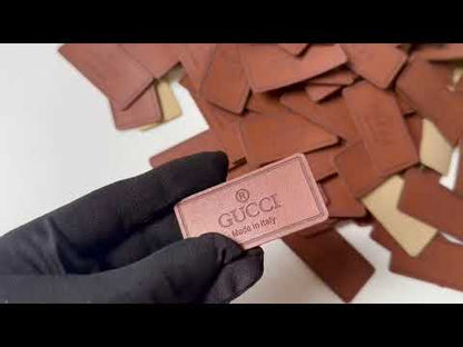 Craft Gucci Genuinely PU Leather Label Tag For Sewing Goods(Brown)