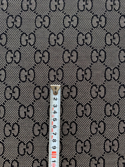 Classic Gucci Knitting Jacquard Cloth Fabric ,Pants Knitted Fabric , Fabric ,Elastic Fabric,Woman's Dress Fabric(Gray)