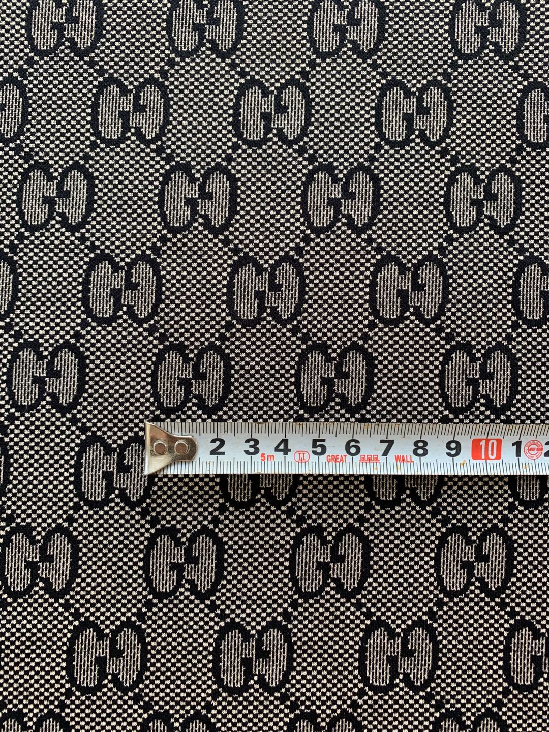 Classic Gucci Knitting Jacquard Cloth Fabric ,Pants Knitted Fabric , Fabric ,Elastic Fabric,Woman's Dress Fabric(Gray)