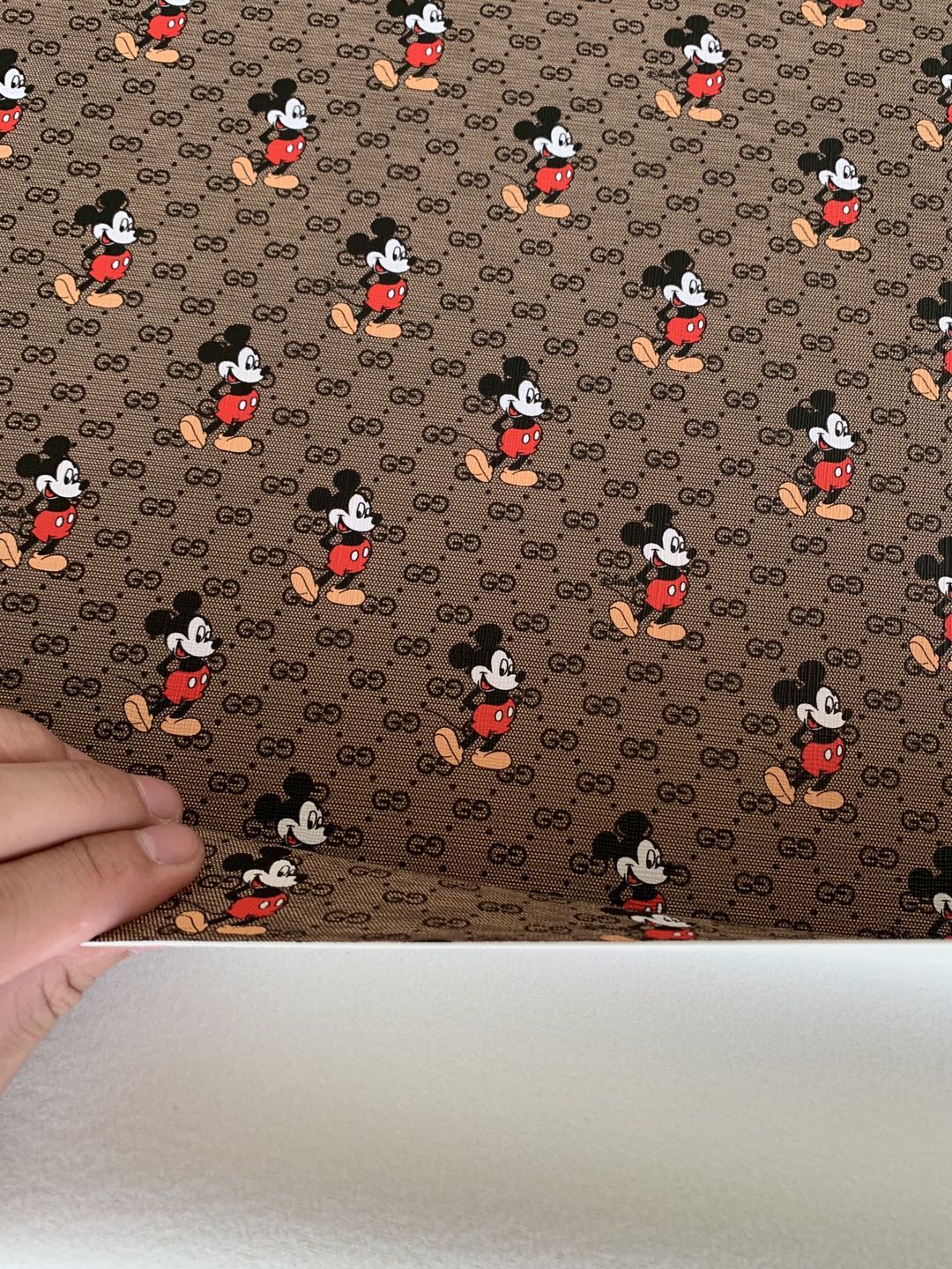 Classic Gucci Leather Case Fabric,Handmade Bag Fabric,Hand-made Shoes Fabric, Joint Disney Mickey Mouse