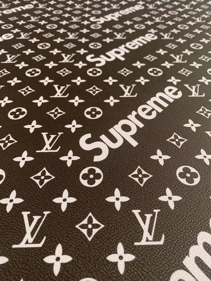 FASHION BLACK LV SUPREME FABRIC FOR BAGS AND SUITCASES , SHOSE FABRIC(Black)