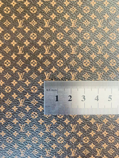 New LV Small Size 0.5mm vinyl crafting leather fabric Bag leather ,shoes leather ,Handicraft leather By Yards