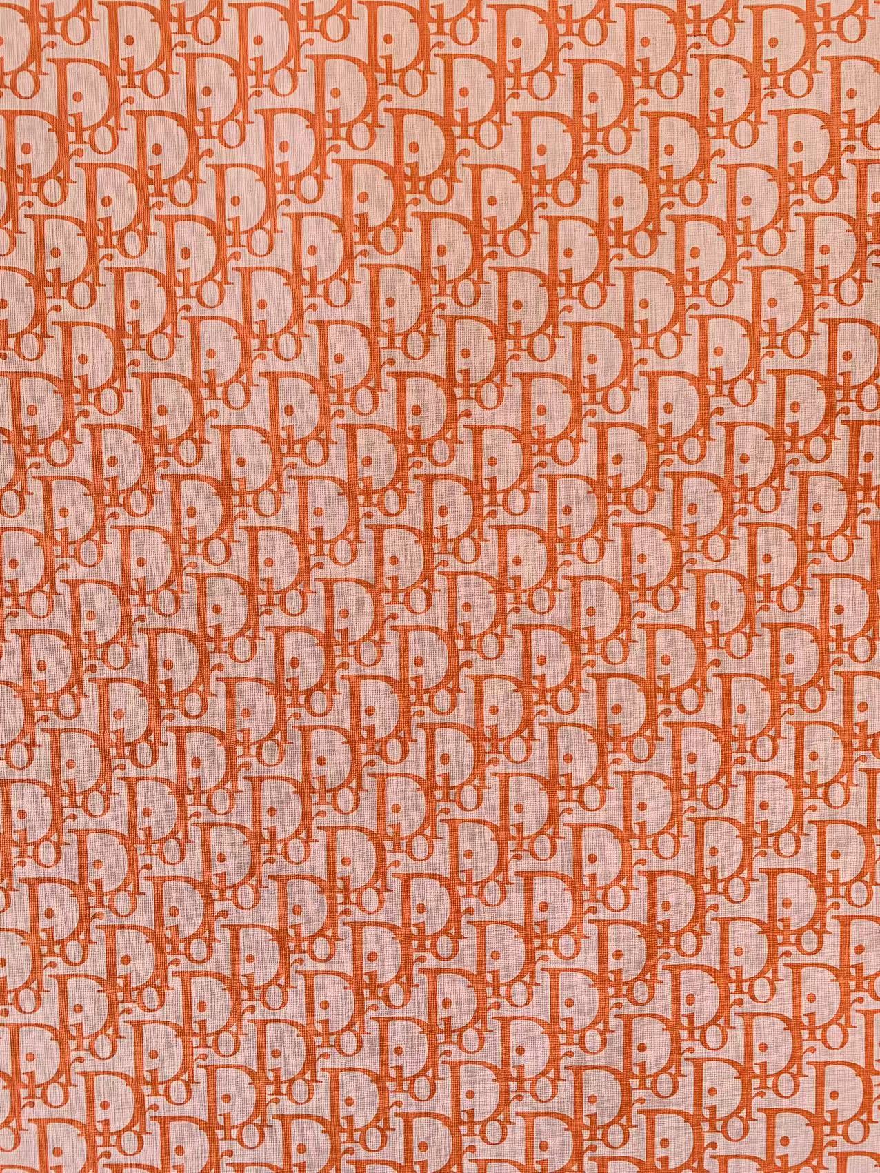 Classic Orange Dior Leather Case Fabric,Handmade Bag Fabric,Hand-made Shoe Fabric By Yard