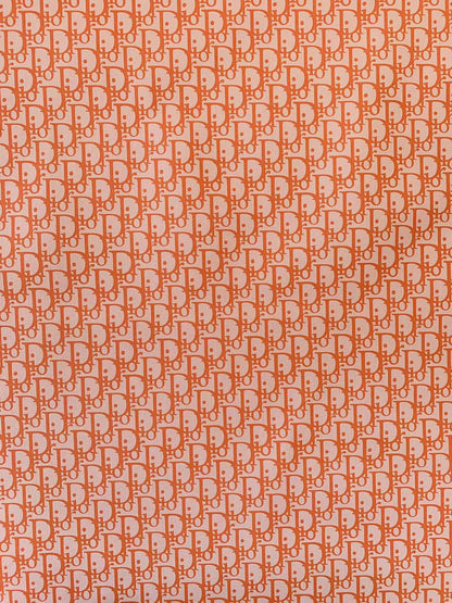 Classic Orange Dior Leather Case Fabric,Handmade Bag Fabric,Hand-made Shoe Fabric By Yard