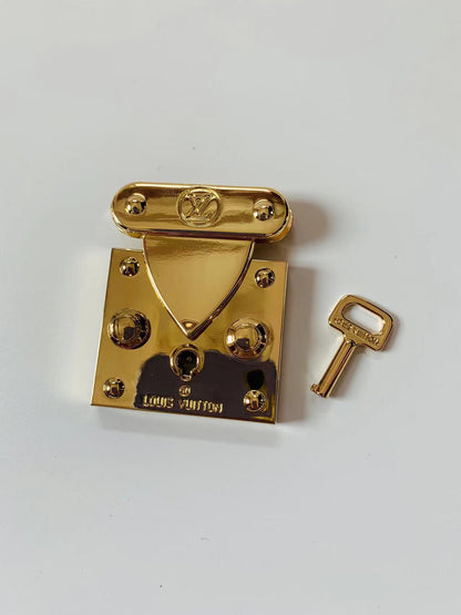 New Louis Vuitton Metal Gold Lock With Key For Handmade Bag