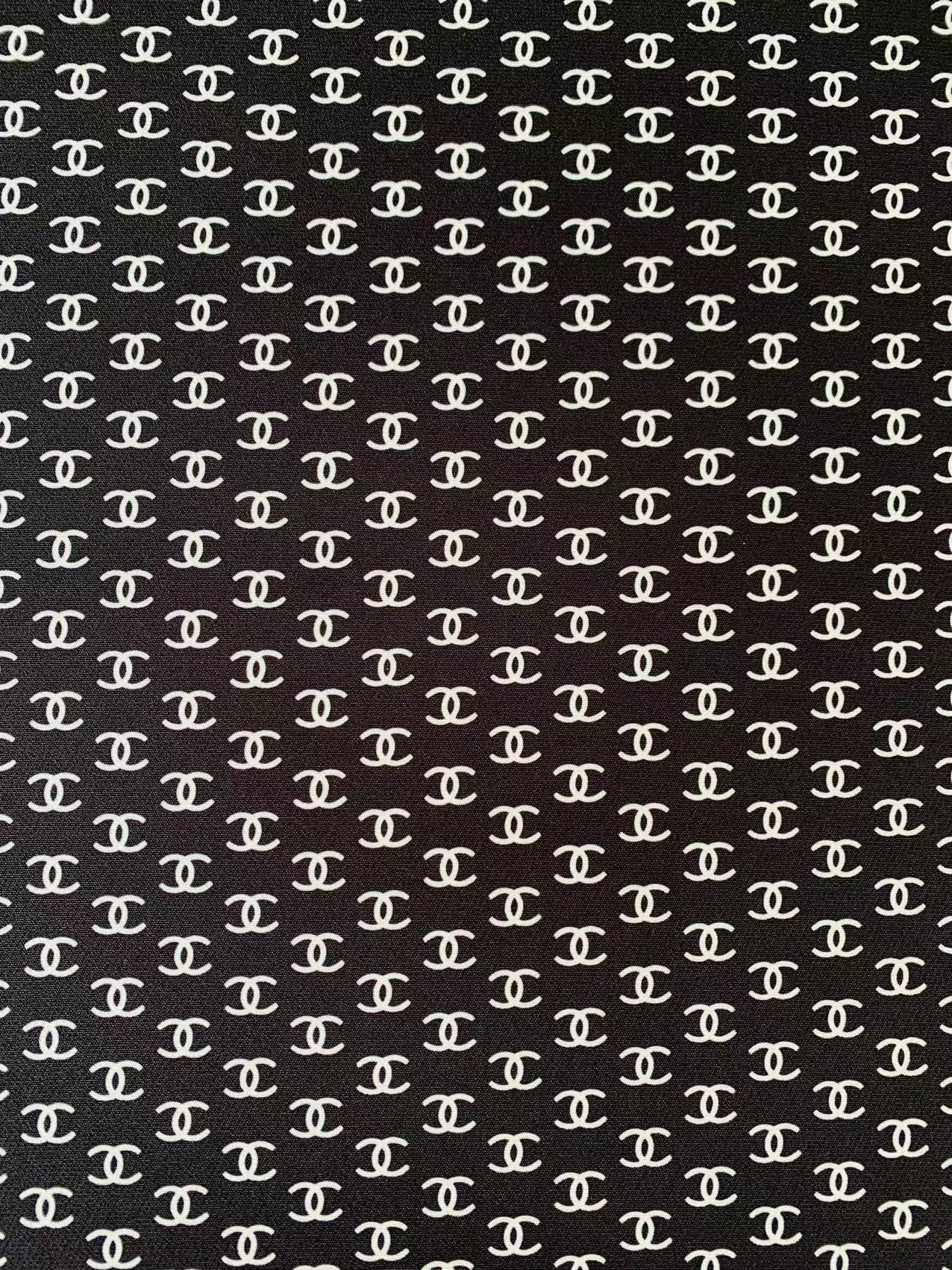 New 0.5 inch Size Printing Fabric Clothes Fabric Mask Fabric Shoes Fabric Elastic fabric (Black)