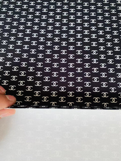 New 0.5 inch Size Printing Fabric Clothes Fabric Mask Fabric Shoes Fabric Elastic fabric (Black)