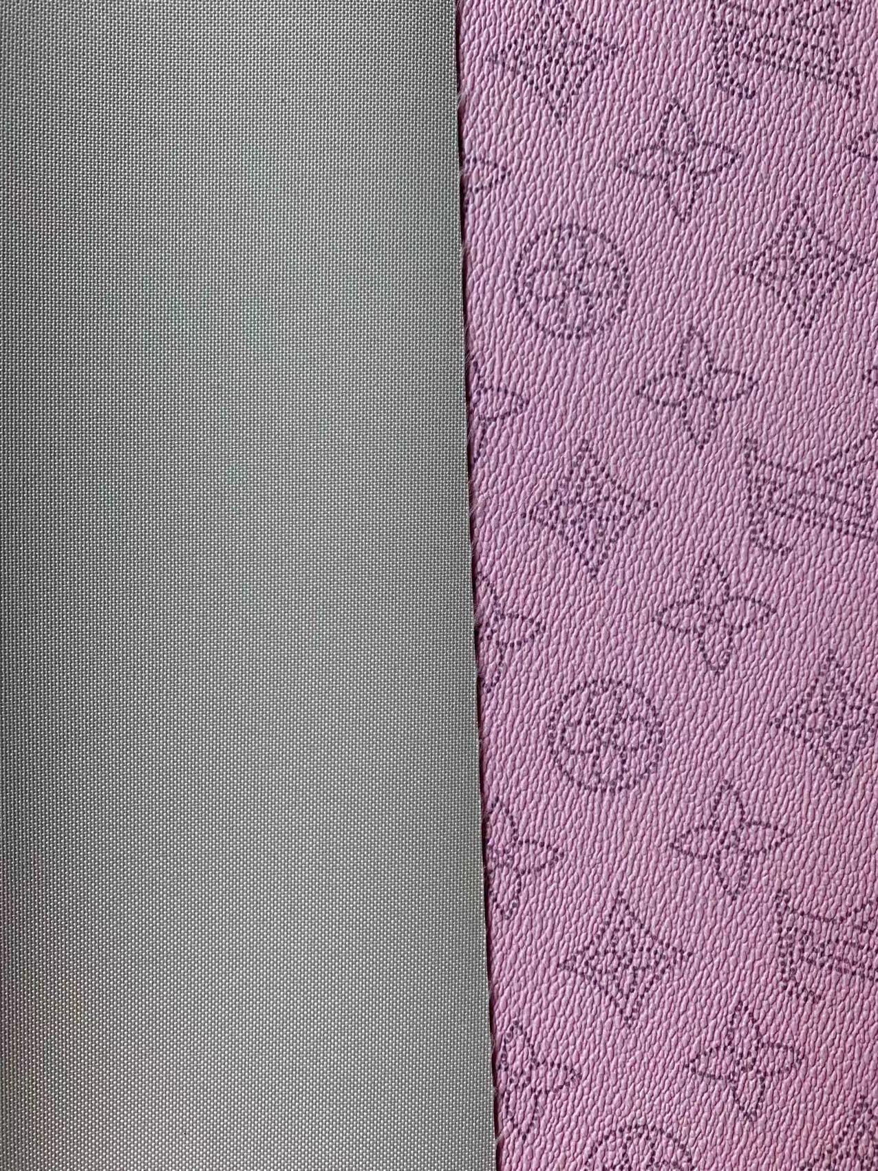 Classic Pink LV Pencils Design crafting leather fabric For Handmade Bag ,DIY shoes ,Handmade Car leather ,Fashion Furniture Pink LV Vinyl Leather By Yards