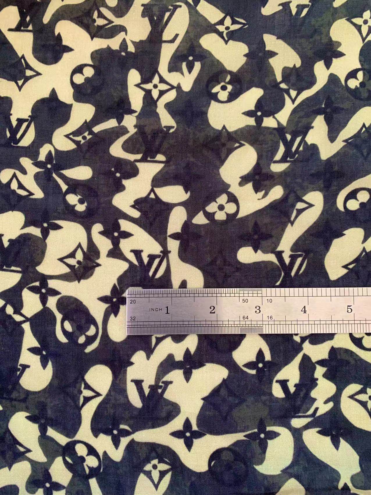 New LV with Camouflage Linen Cloth Fabric For Handmade Handicrafts