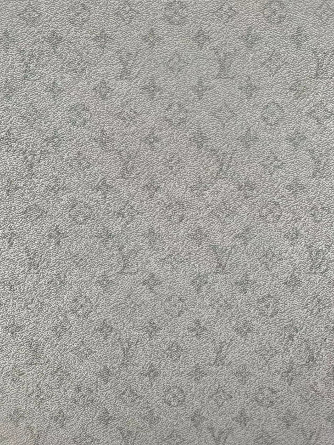 Classic LV crafting leather fabric For Handmade shoes ,bags ,DIY Handicrafts By Yards ( Sliver )