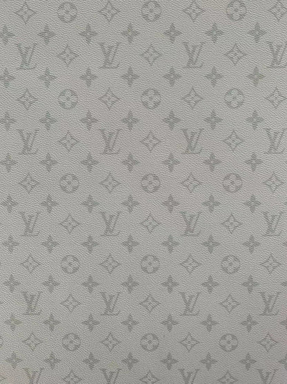 Classic LV crafting leather fabric For Handmade shoes ,bags ,DIY Handicrafts By Yards ( Sliver )