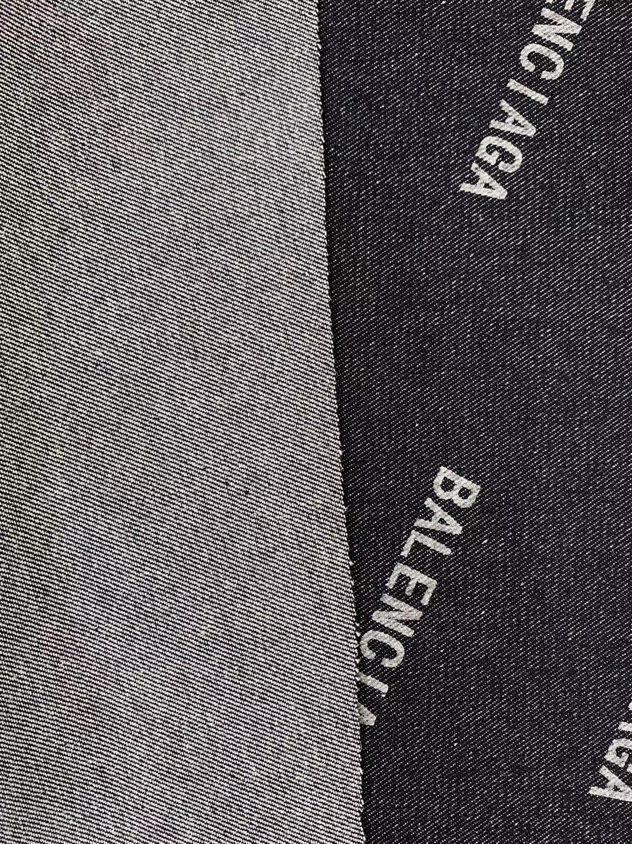 Fashion 100% cotton Black Balenciaga Denim Woven fabric , Jean Fabric For Handmade Clothing By Yard