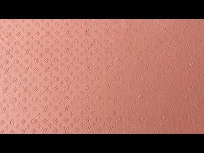 Fashion 0.5 inch  Embossed LV Craft Leather Fabric Shoes Leather , Bags Leather Fabric By Yards (Pink)