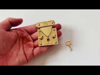 New Louis Vuitton Metal Gold Lock With Key For Handmade Bag